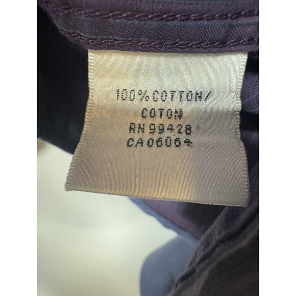 BUGATCHI Shirt Large Blue Purple Striped Classic Fit Dress Button Up Long Sleeve - Picture 4 of 7